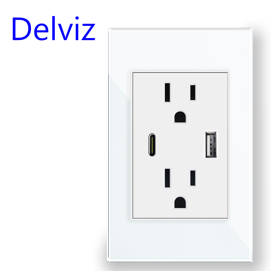 Outdoor Usb Power Outlet - Delviz US Standard USB Socket, USBA+USBC