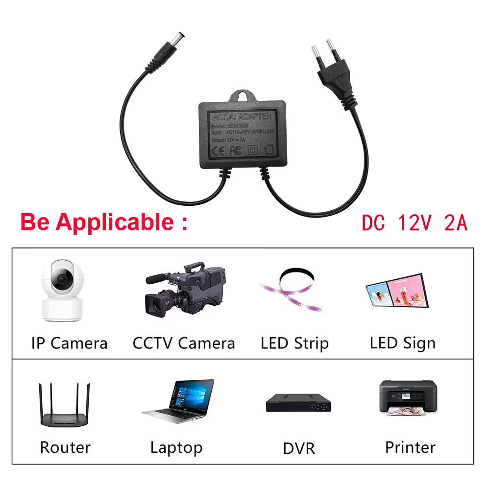 Outdoor Power Supply 12V - Outdoor waterproof Power Adapter DC 12V