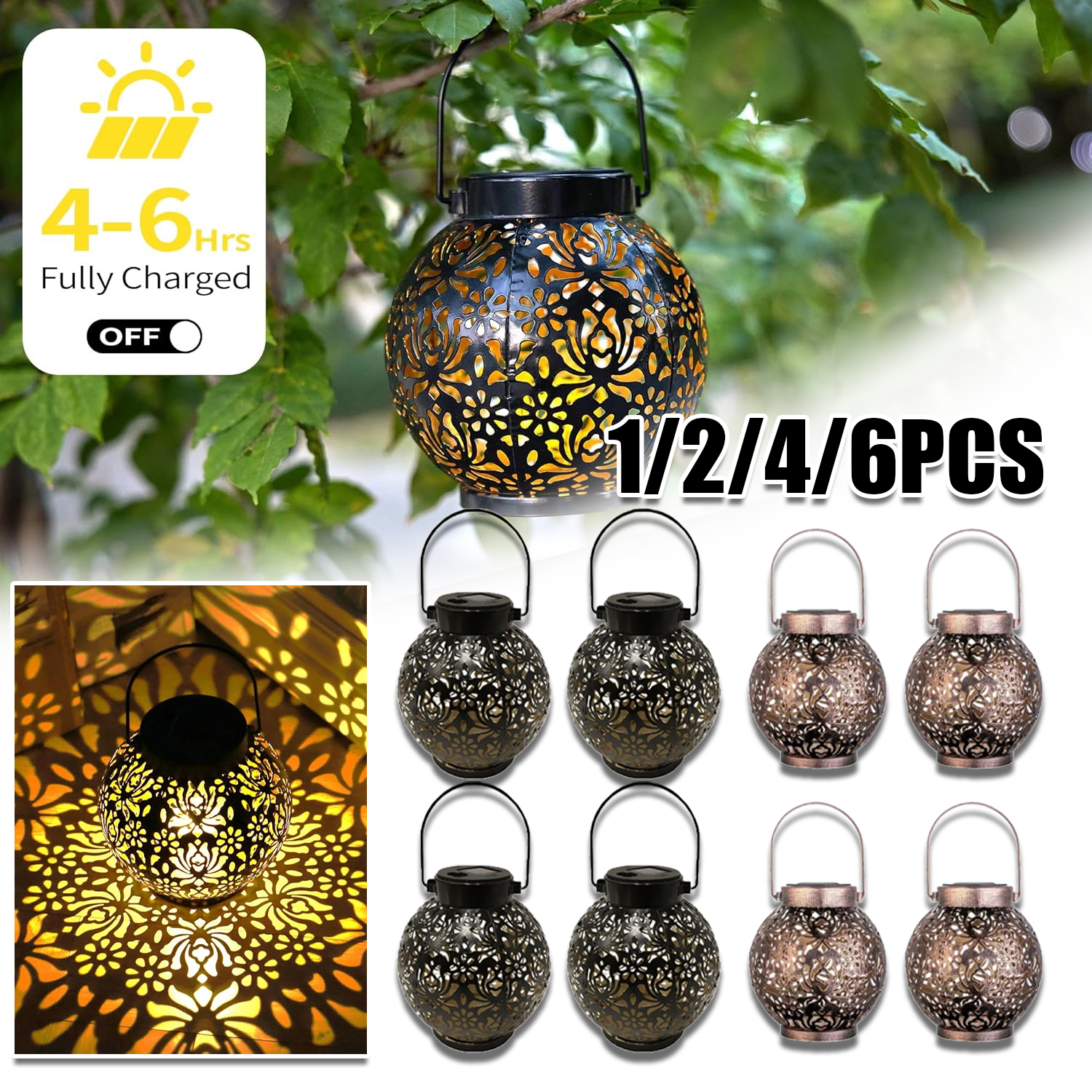 Outdoor Power Outlet Solar - 1-6PCS Moroccan Solar Lanterns Outdoor Waterproof