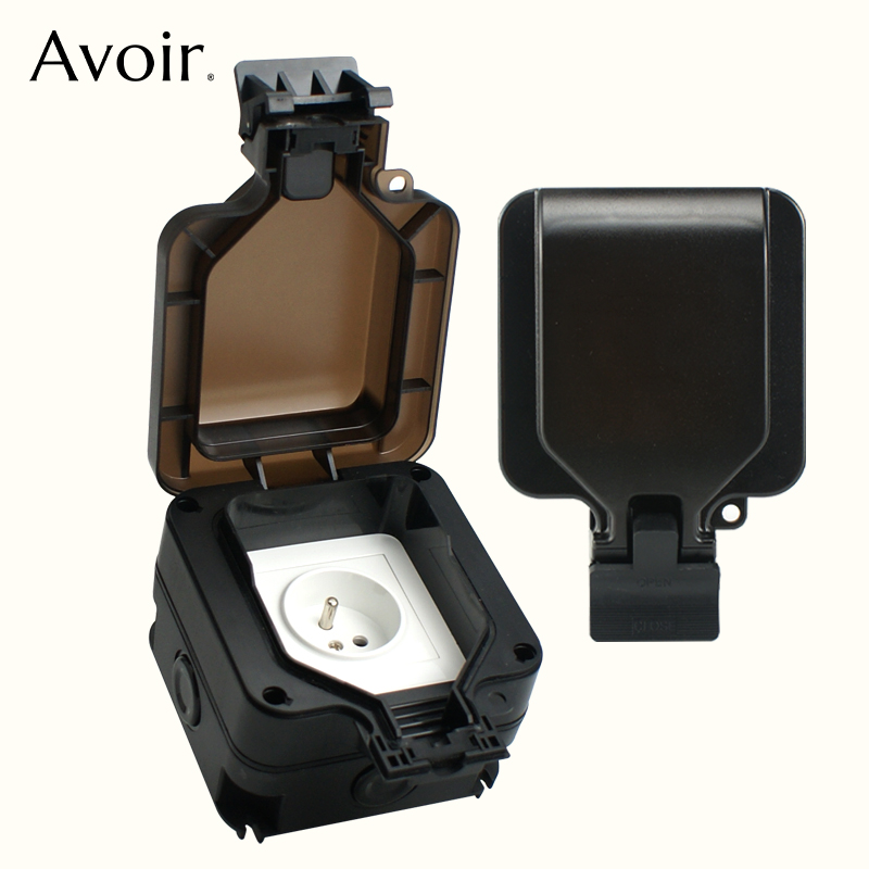 Outdoor Usb Power Outlet - Avoir IP66 Wall Waterproof Socket Single