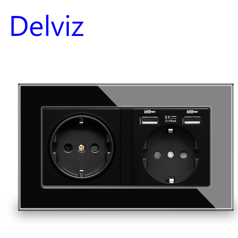 Outdoor Usb Power Outlet - Delviz Crystal Glass USB Socket, 146mm*86mm
