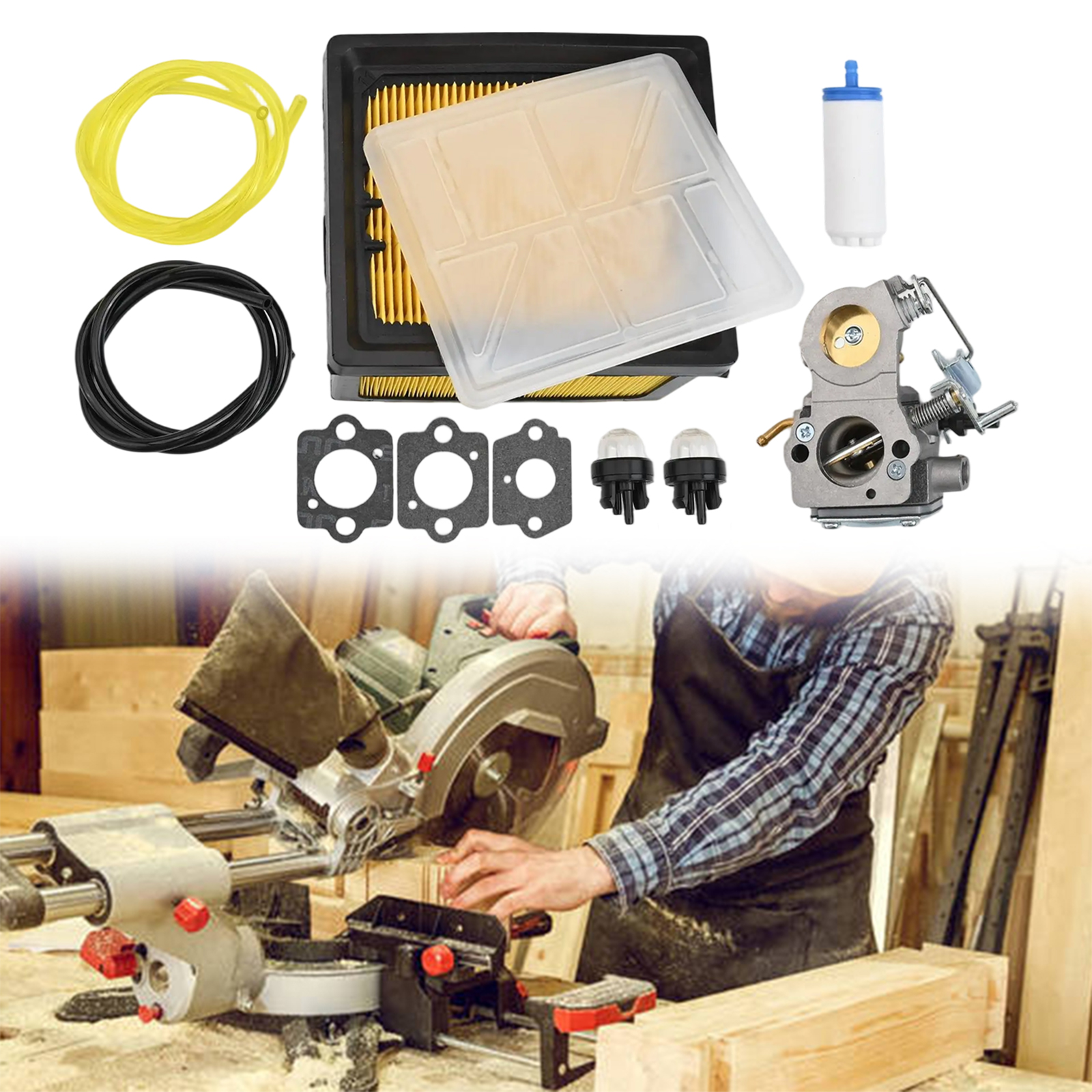 Outdoor Power Equipment Repair - Air Filter And Fuel Line Kit