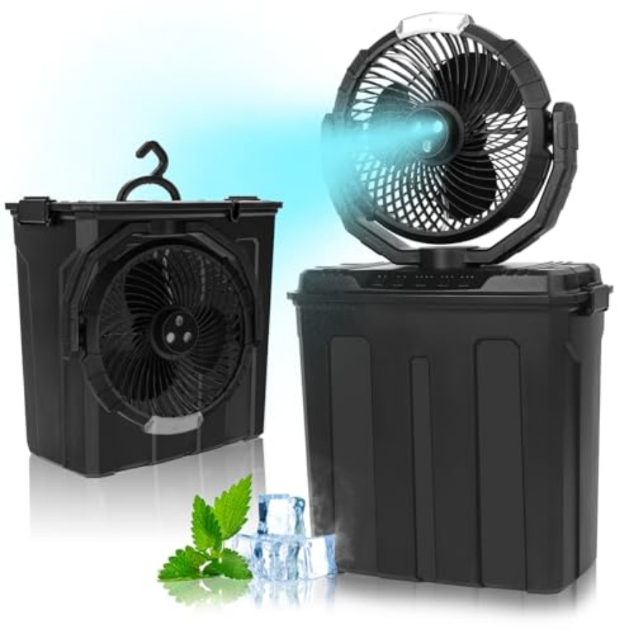 Outdoor Power Fan - Outdoor Portable Misting Fan with 9L