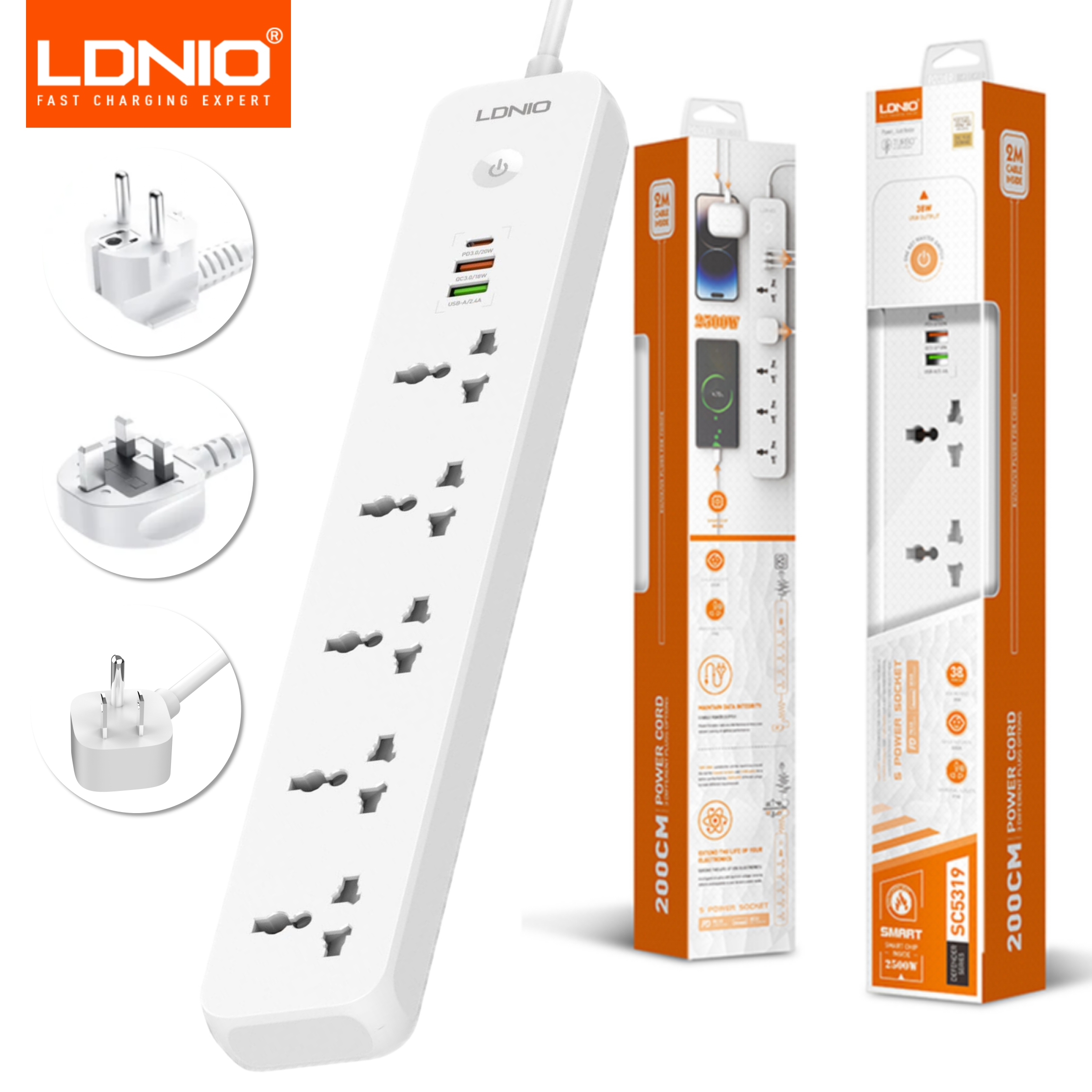 Outdoor Usb Power Strip - LDNIO 2500W Power Strip with 5