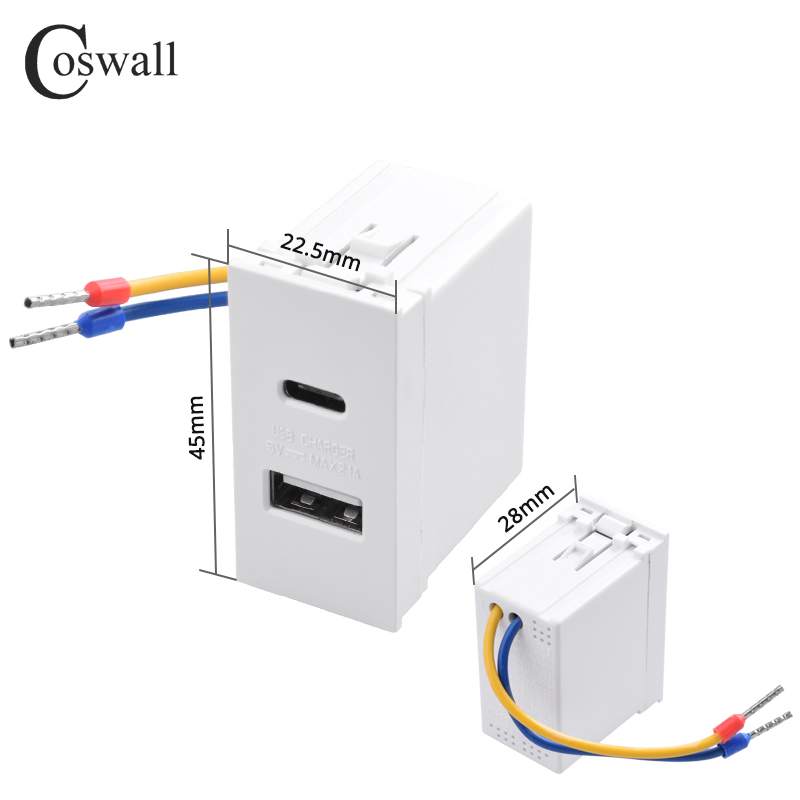 COSWALL E45 / P45 Series White - Outdoor Usb Power Outlet review and price