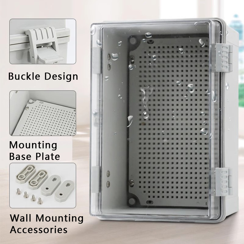 IP66 Waterproof Gray/Transpare - Outdoor Power Junction Box review and price