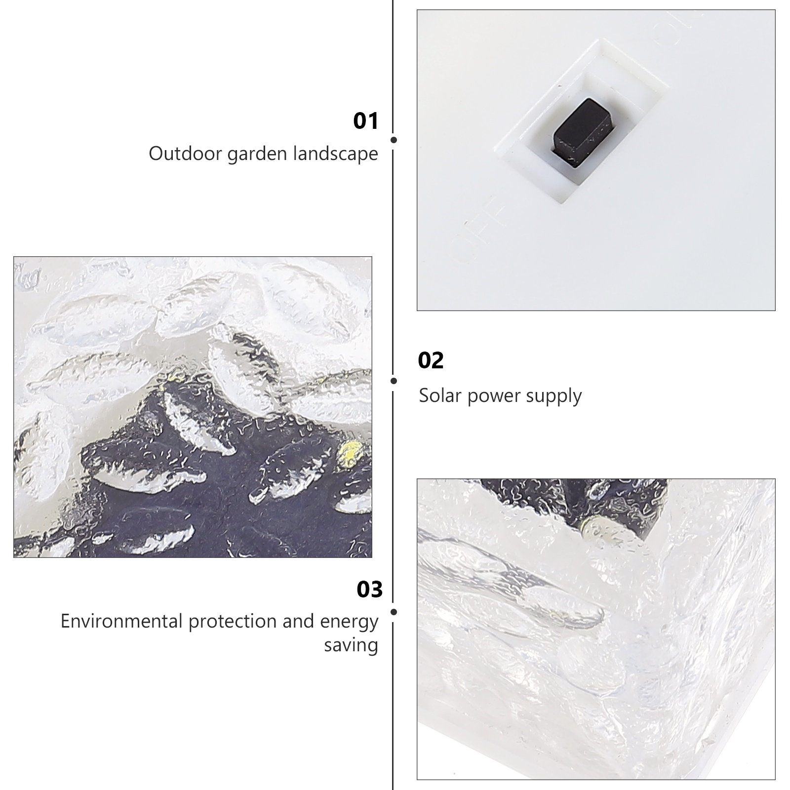 1Pcs Solar Powered LED Ground  - Outdoor Power Block review and price