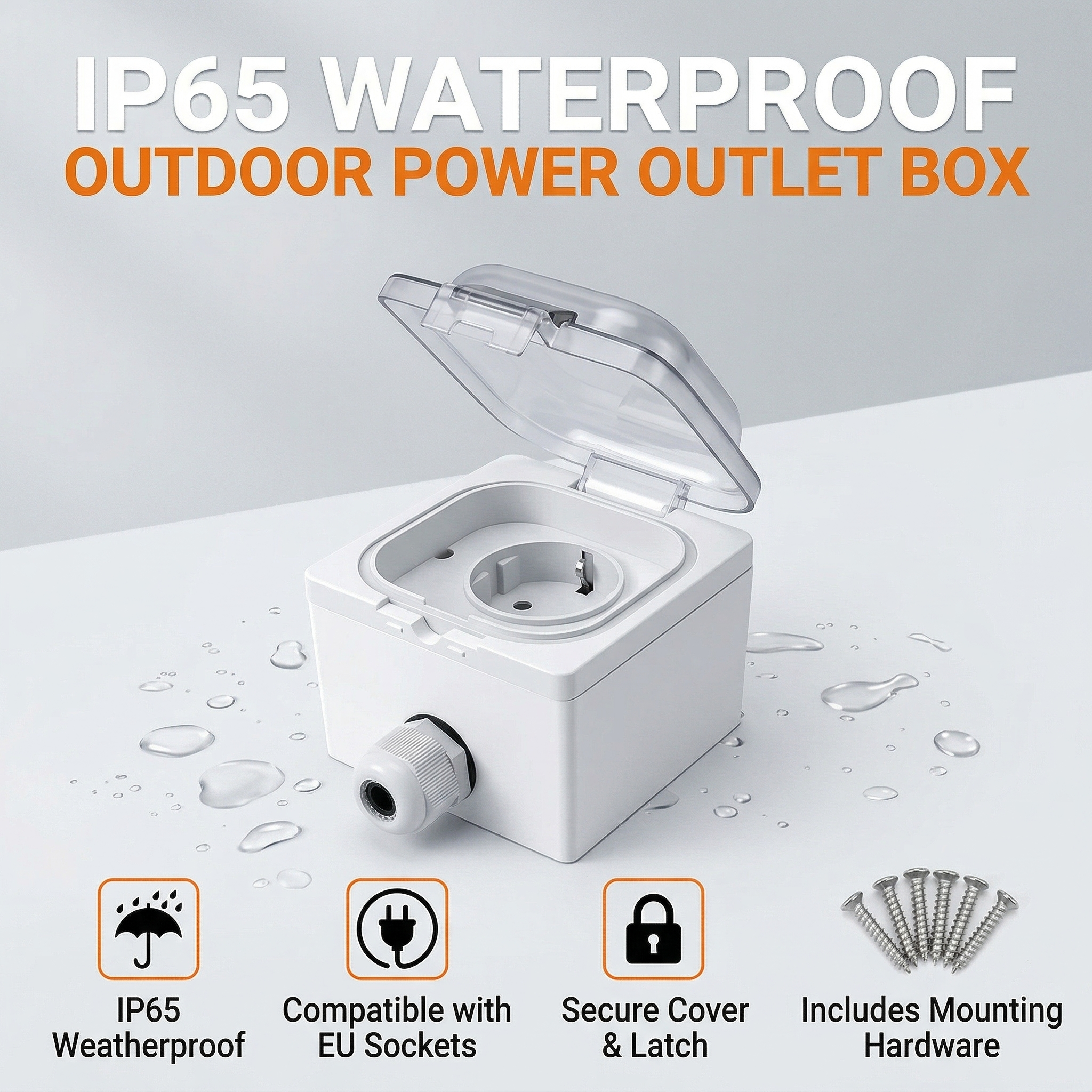 IP65 Waterproof Surface-Mount  - Outdoor Power Socket review and price