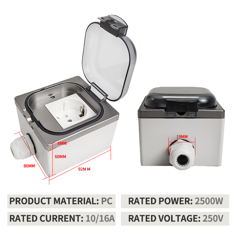 IP65 Waterproof Surface-Mount  - Outdoor Power Socket review and price