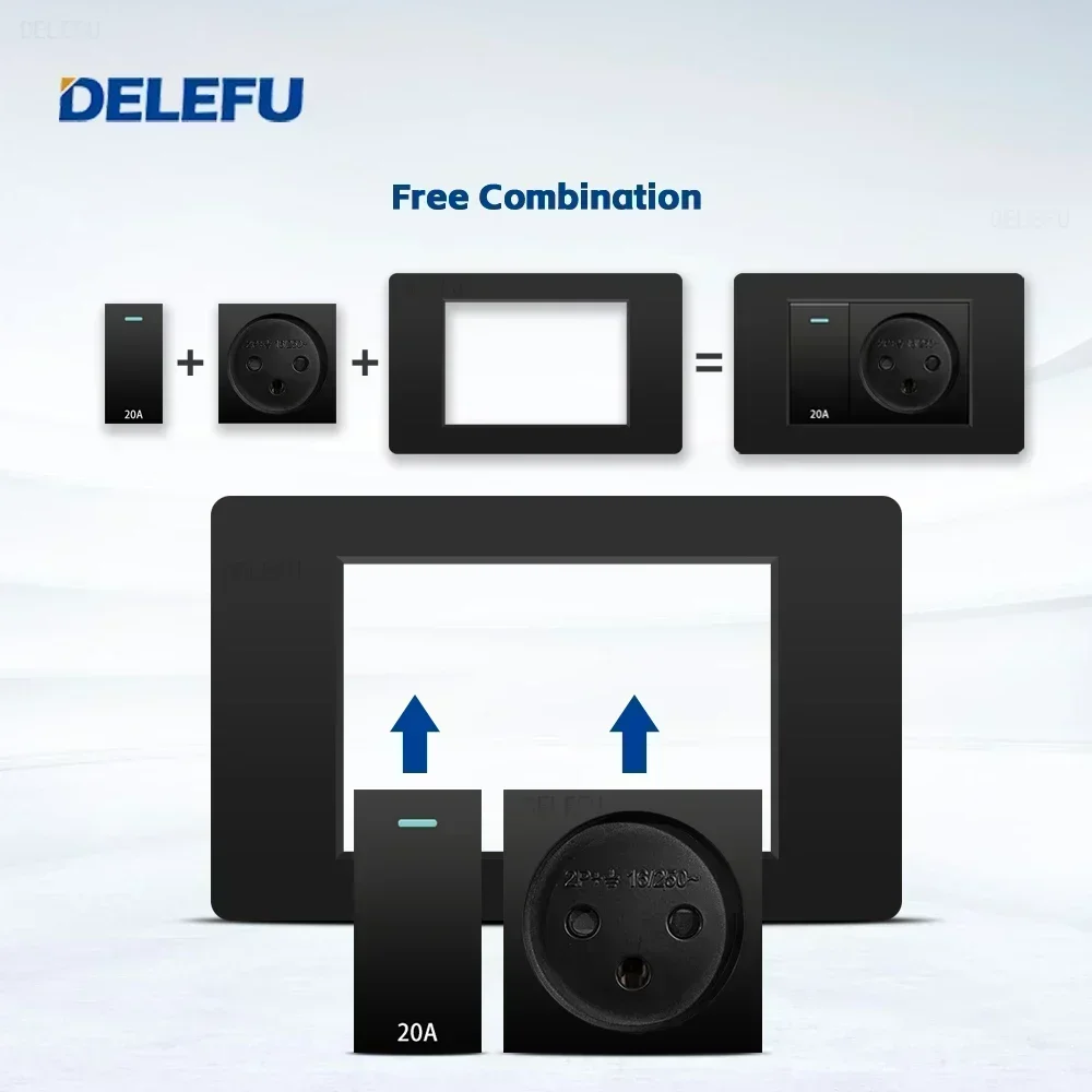 DELEFU Black Retardant PC Isra - Outdoor Usb Power Outlet review and price