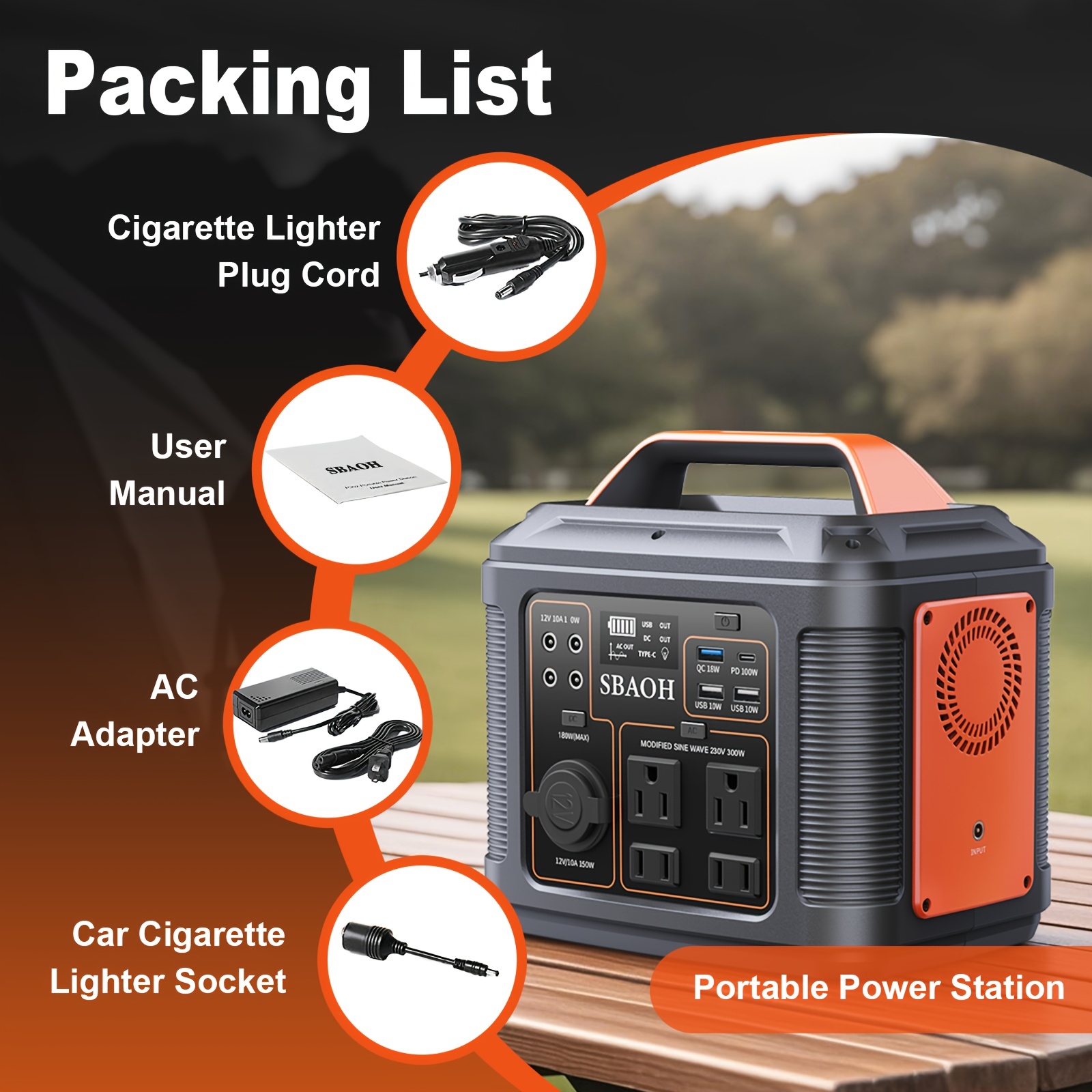 SBAOH Portable Power Station,  - Outdoor Usb Power Outlet review and price