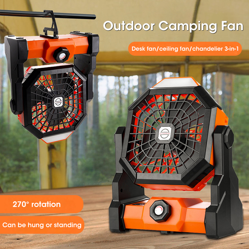 10000mAh Camping Fan with LED  - Outdoor Power Fan review and price