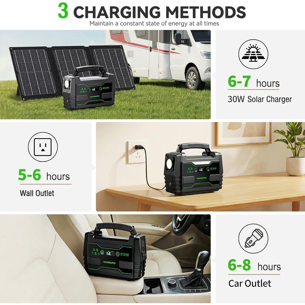 155Wh Portable Power Station w - Outdoor Power Outlet Solar review and price