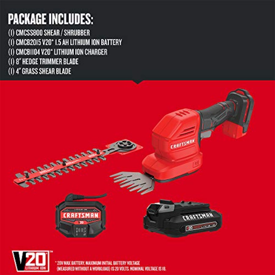 V20 4 In Cordless Handheld Gra - Hedge Trimmer Cordless review and price