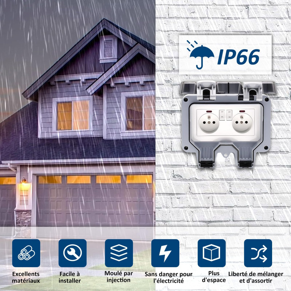EIOMR France IP66 Weatherproof - Outdoor Usb Power Outlet review and price