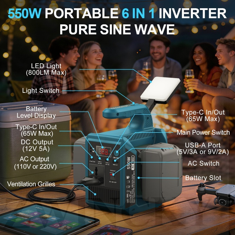 550w Portable Power SUPPLY INV - Outdoor Usb Power Outlet review and price