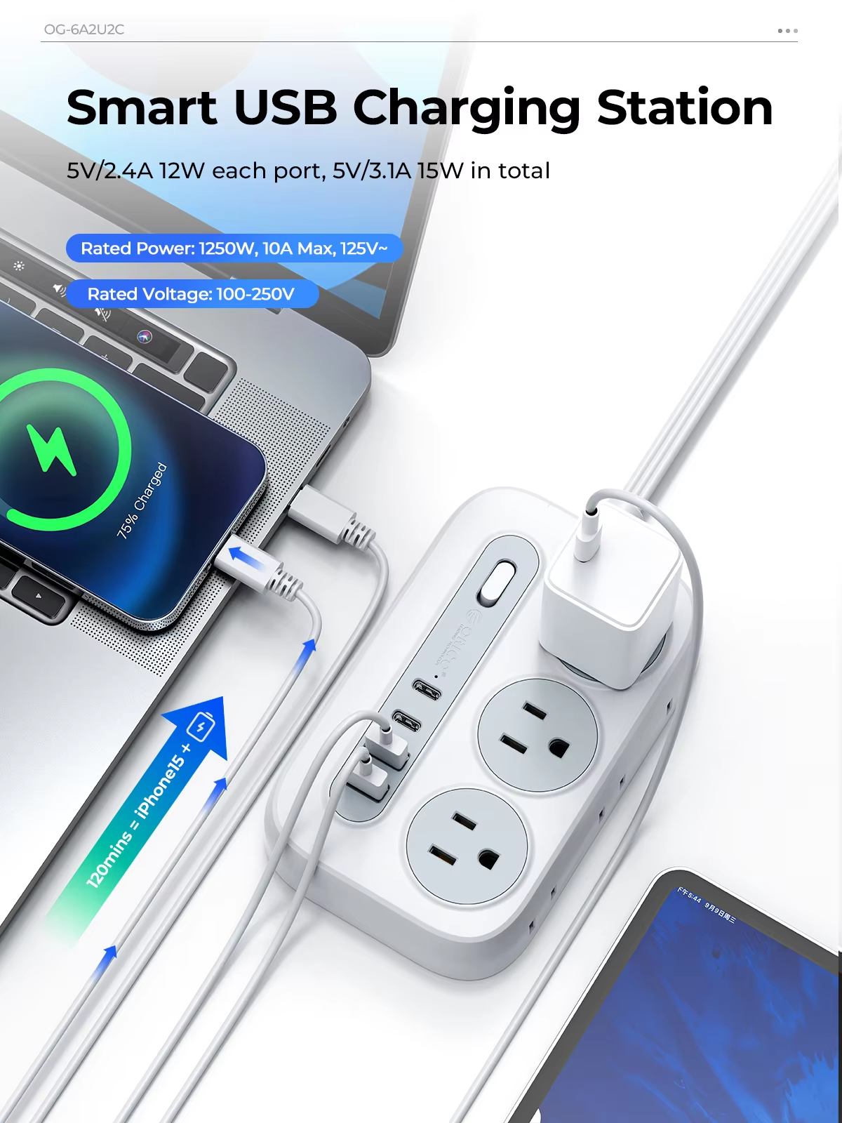 ORICO Power Strip 6 AC Outlets - Outdoor Usb Power Strip review and price