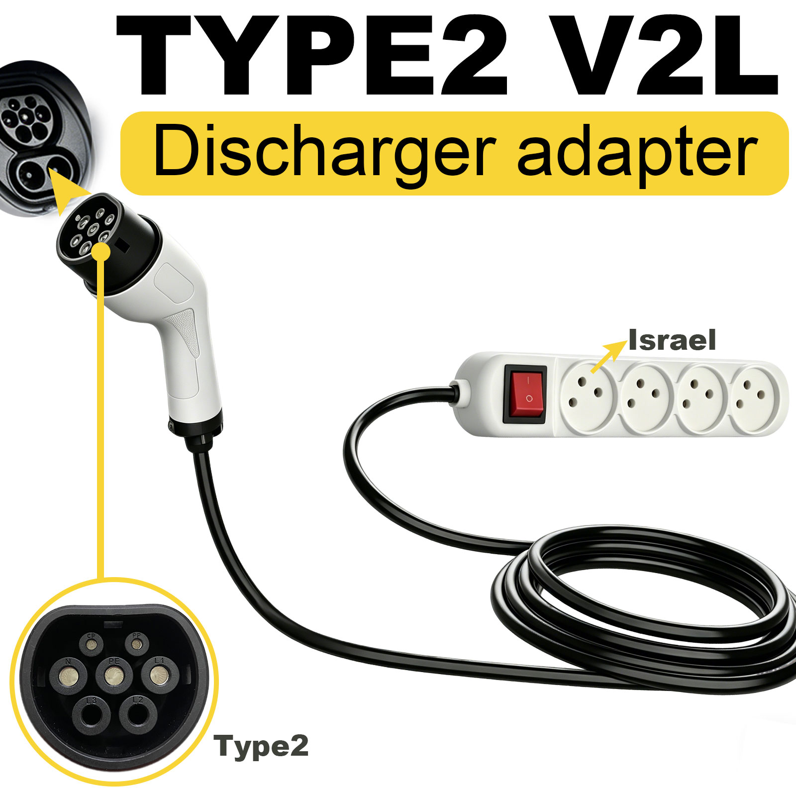 Type2 V2L Discharge Adapter Is - Outdoor Power Socket review and price