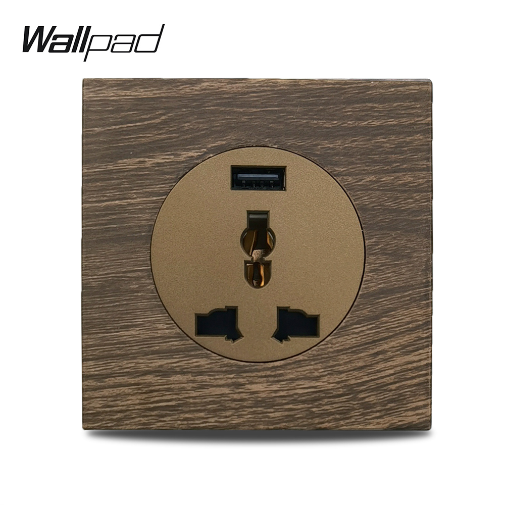 Wallpad Wood Color Wall Socket - Outdoor Usb Power Strip review and price