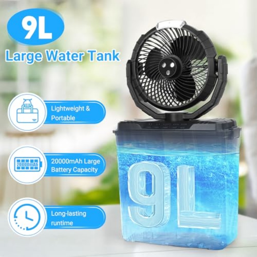 Outdoor Portable Misting Fan w - Outdoor Power Fan review and price