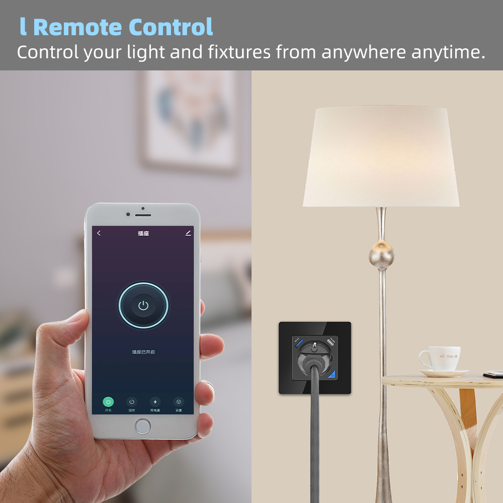 Coswall Alice Glass Zigbee Tuy - Outdoor Usb Power Outlet review and price