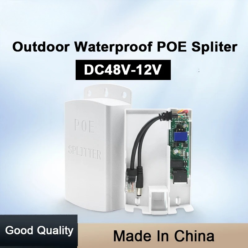 1PCS  POE Splitter 48V to 12V  - Outdoor Power Supply 12V review and price