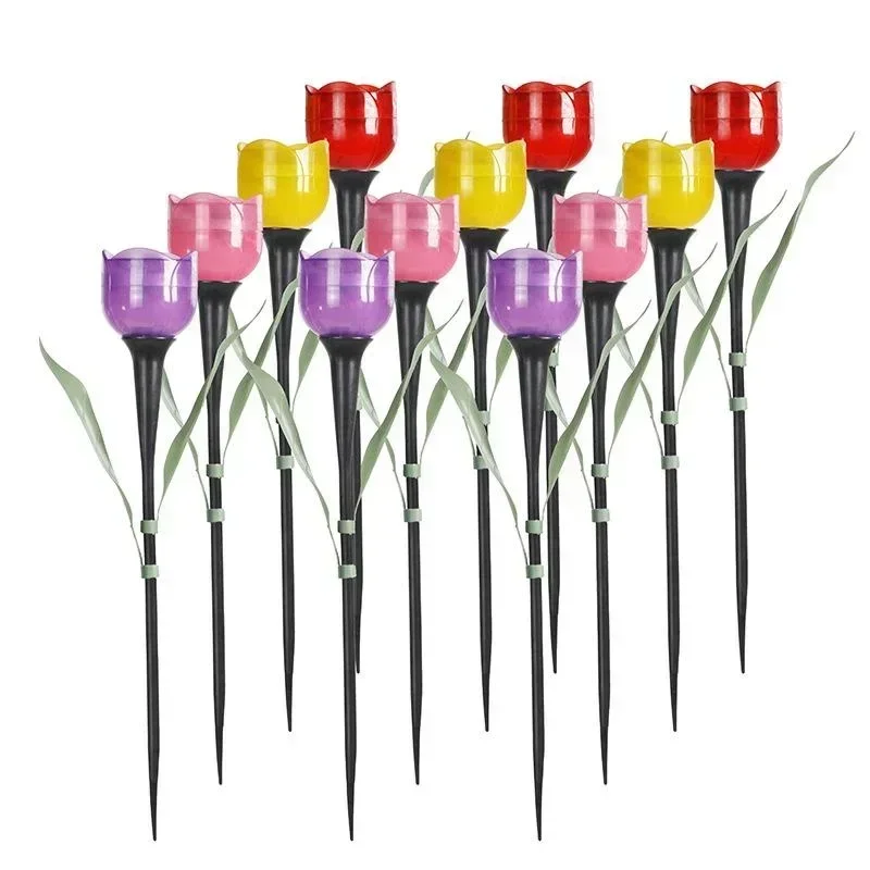 1Pcs Garden Tulip Flower Shape - Outdoor Power Outlet Solar review and price