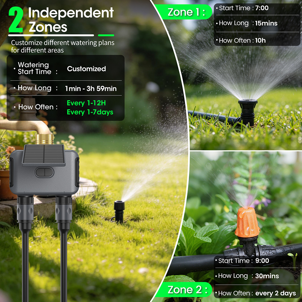Solar-Powered WiFi Irrigation  - Power Zone Outdoor Timer review and price