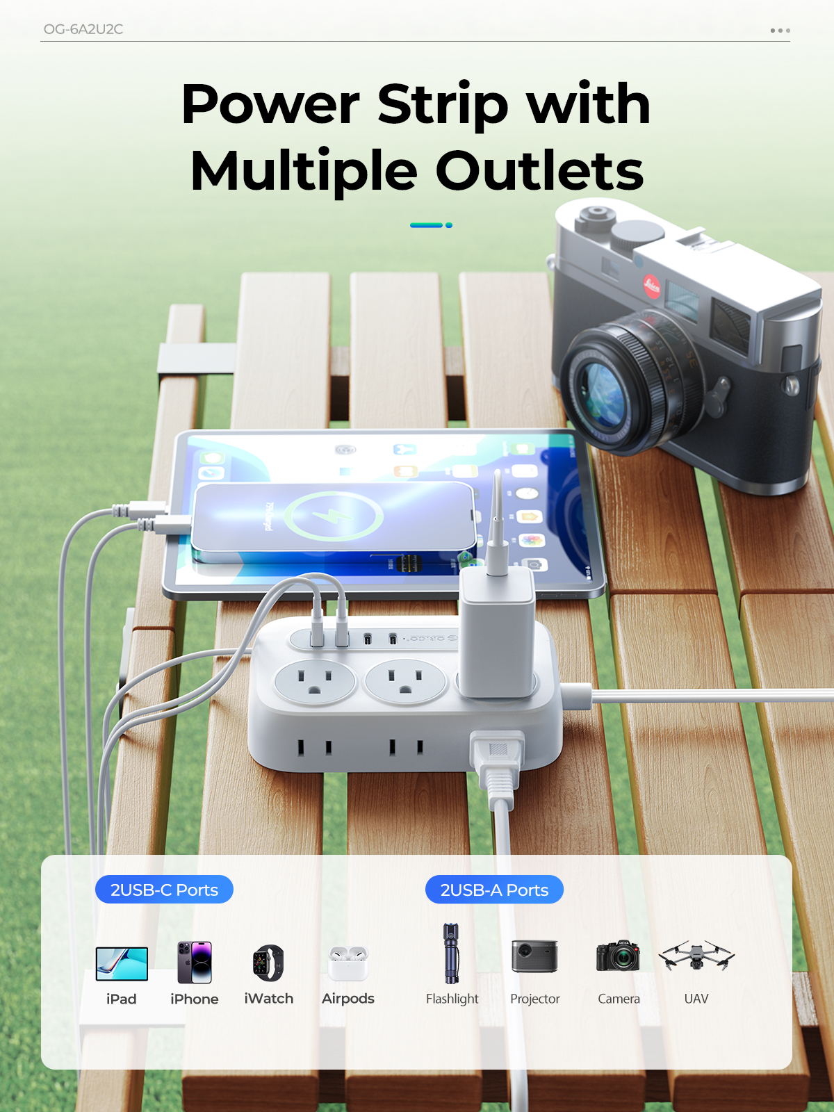 ORICO Power Strip with 6 Socke - Outdoor Usb Power Strip review and price