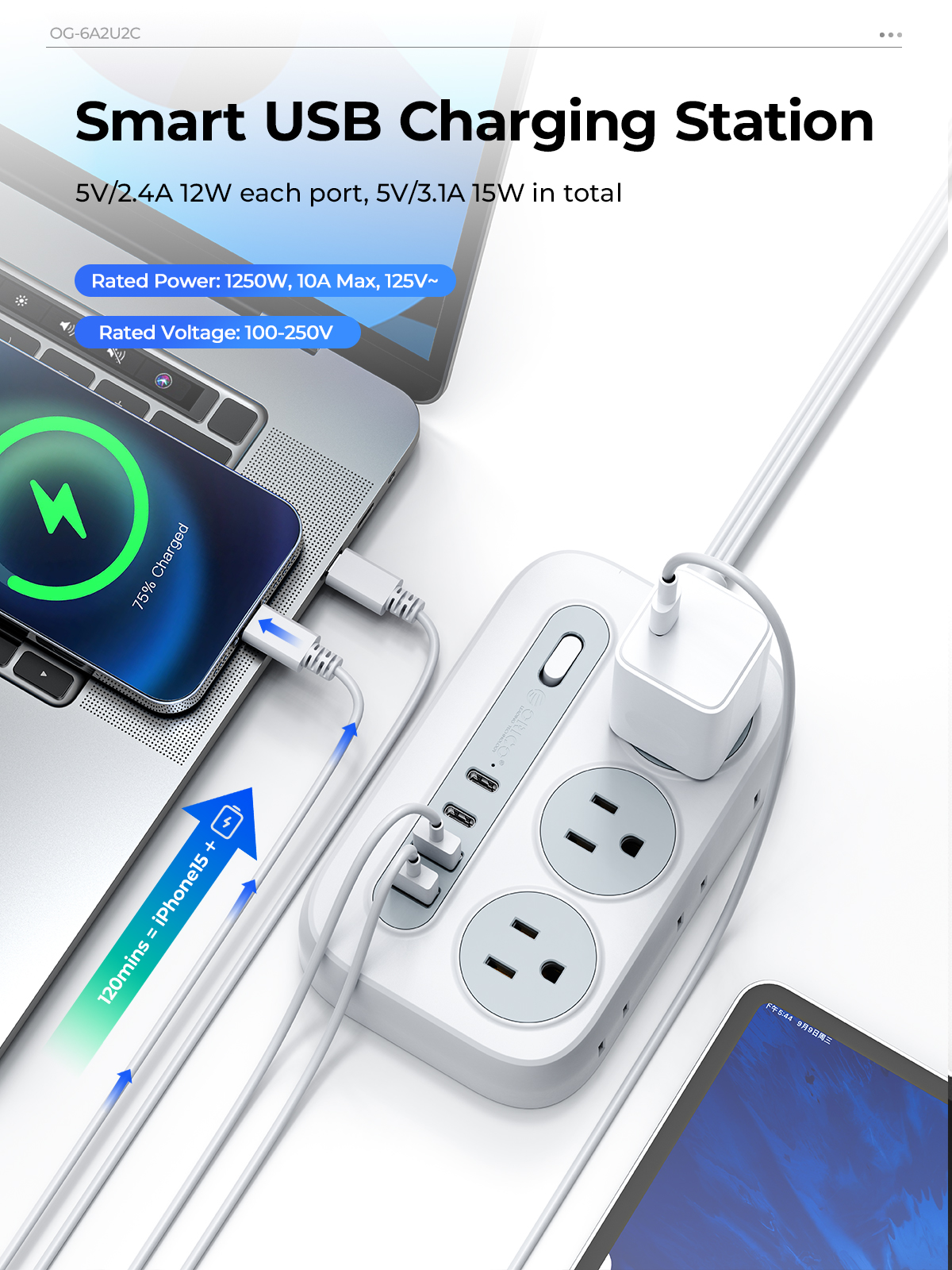 ORICO Power Strip with 6 Socke - Outdoor Usb Power Strip review and price