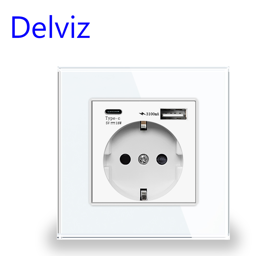 Delviz Type C Wall USB Outlet, - Outdoor Usb Power Outlet review and price