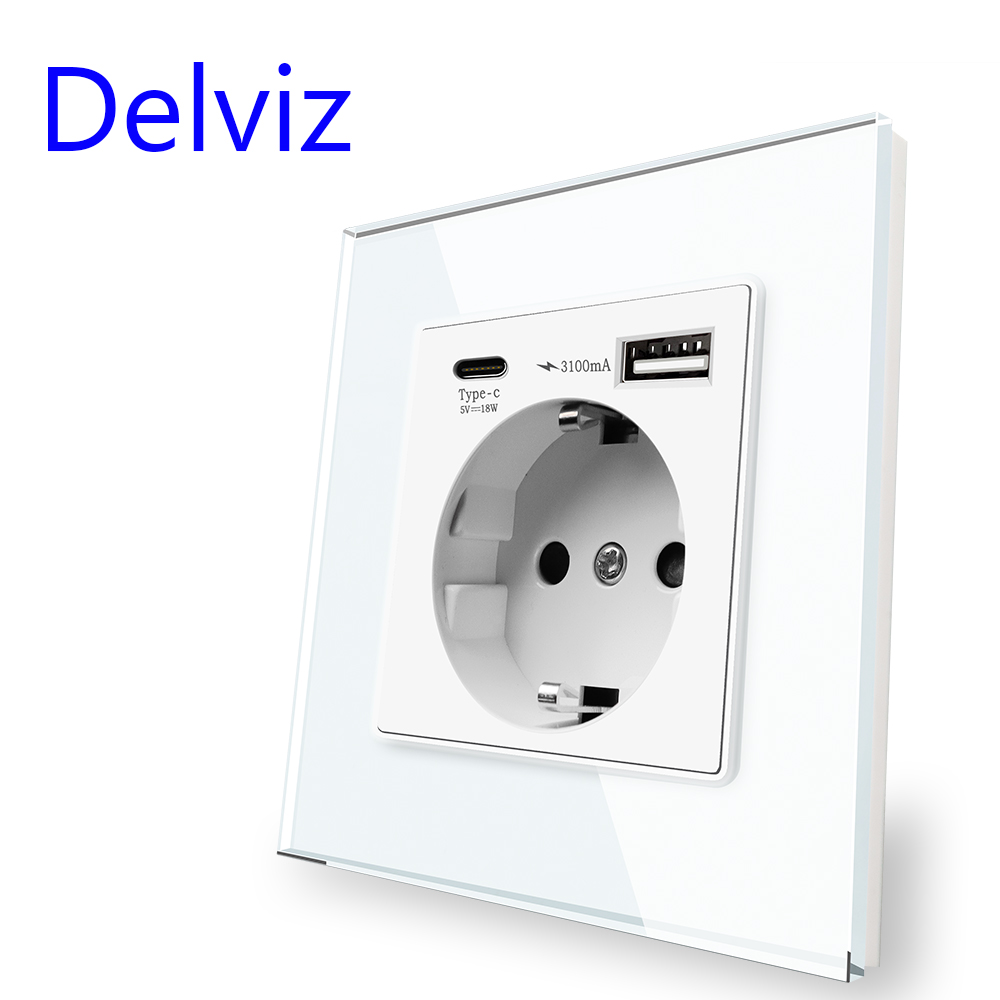 Delviz Type C Wall USB Outlet, - Outdoor Usb Power Outlet review and price