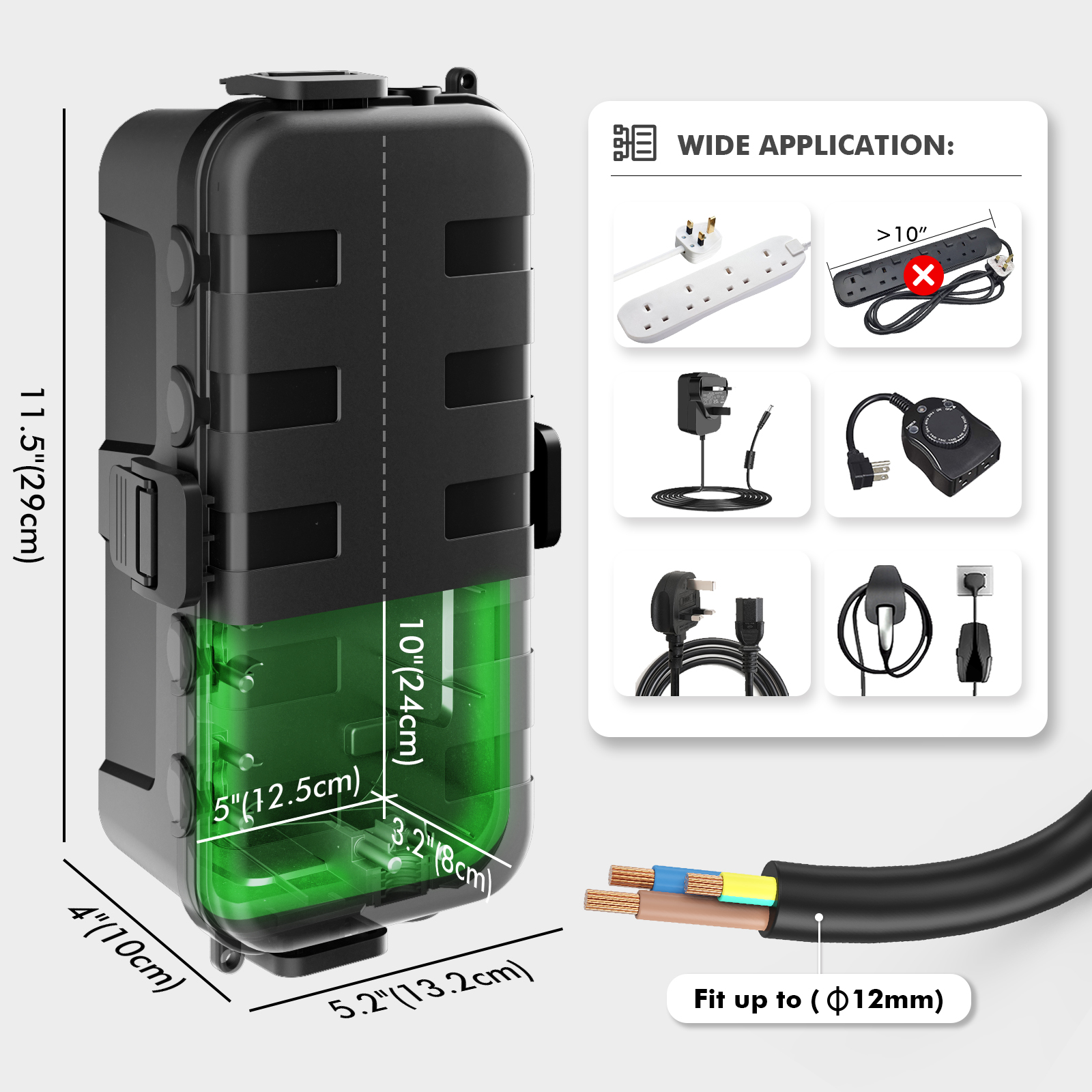 Medium Outdoor Electrical Box, - Outdoor Power Socket review and price